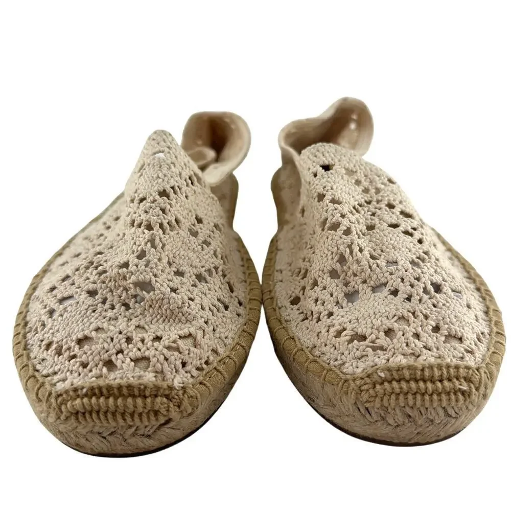 Soludos Women's La Concha Ivory The Original Espadrille Flats Size 8-8.5